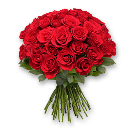 Bouquet of red roses (50 cm.) with delivery to Moscow at home, office -  russia.yes.ua